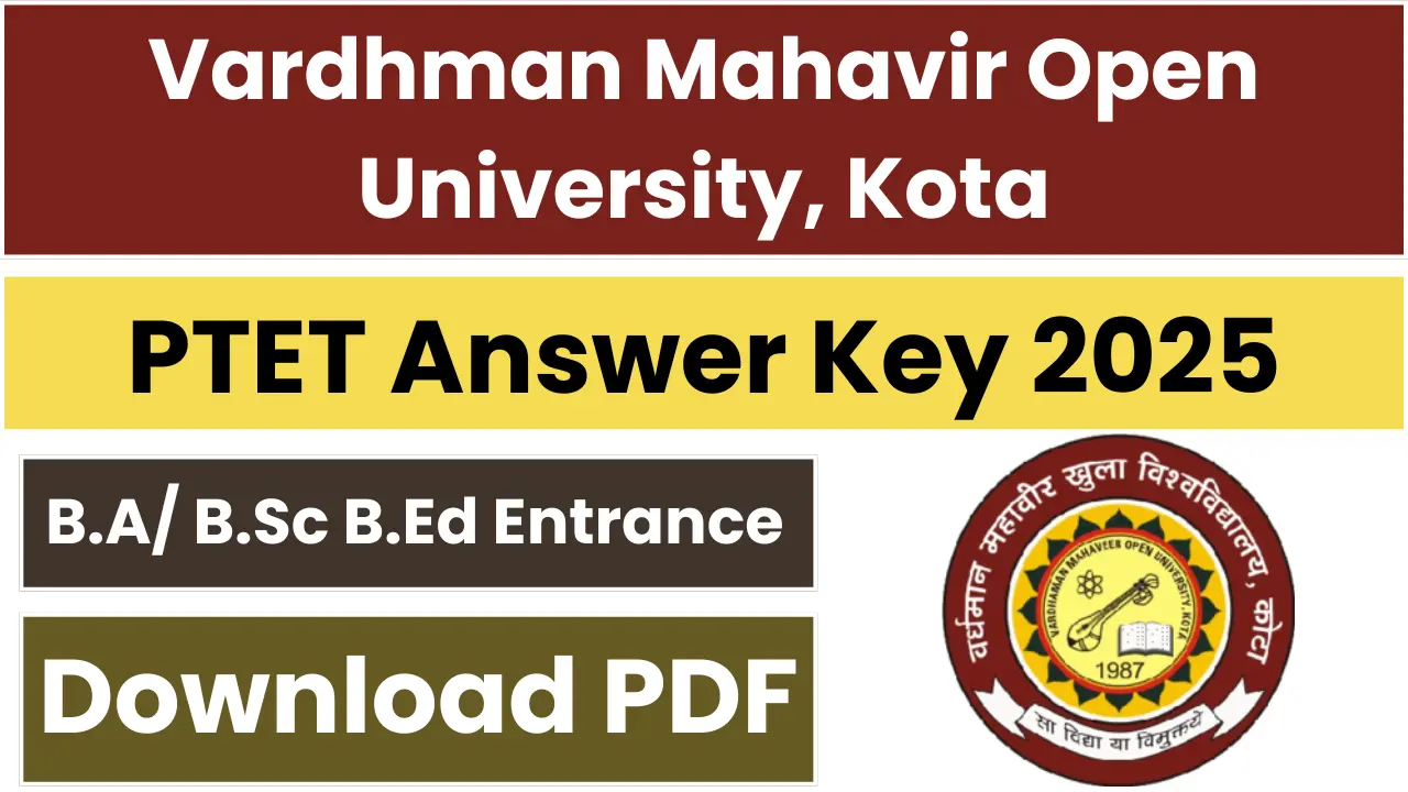 PTET Answer Key 2025