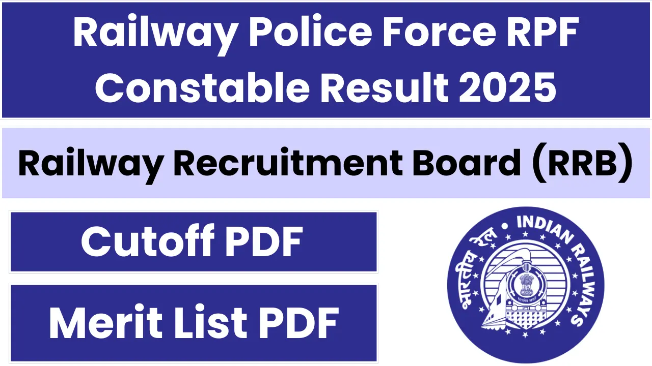 RRB Railway Police Force RPF Constable CBT Result 2025